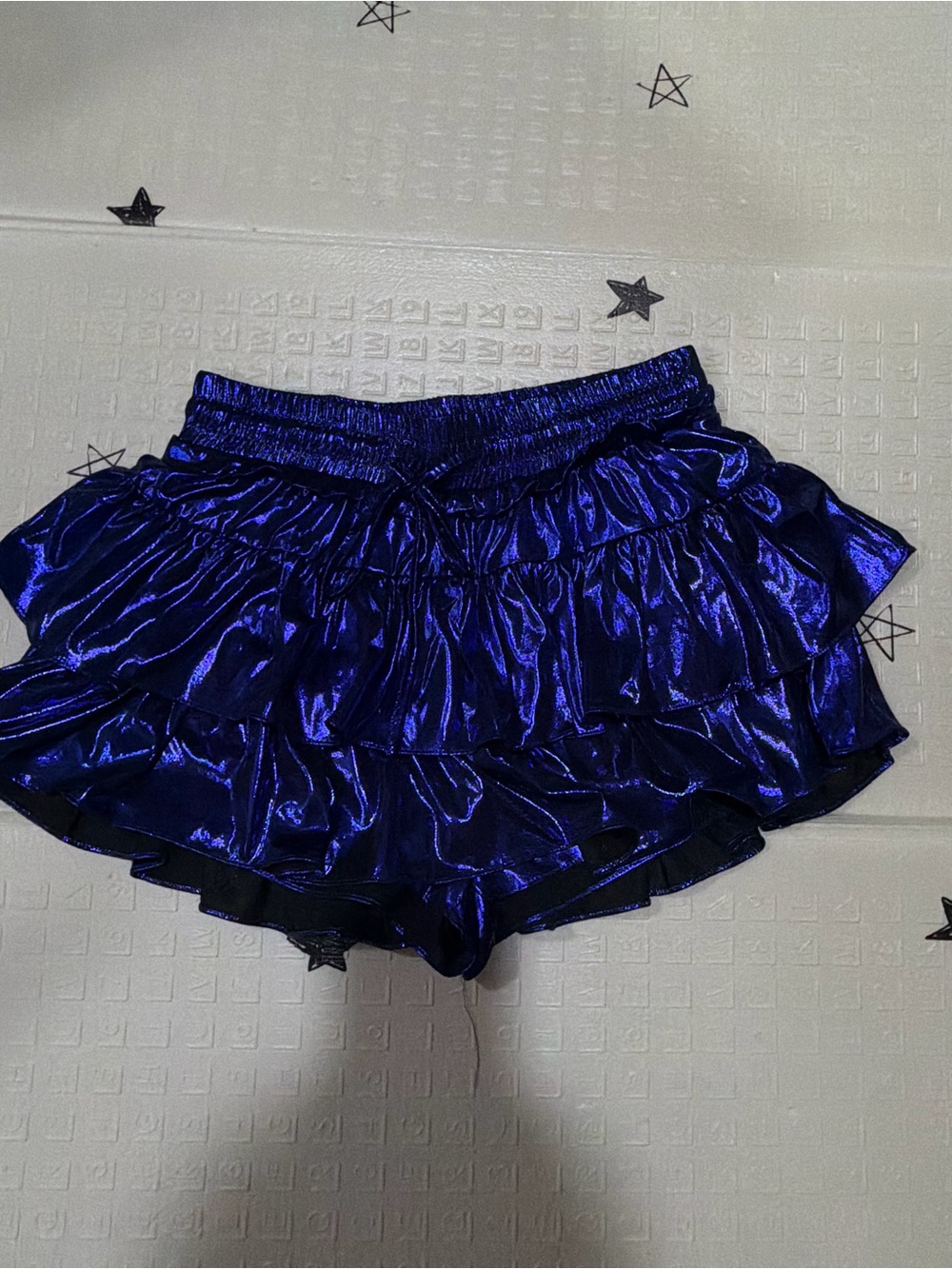 Shimmering Royal Blue Ruffle Skort - Women